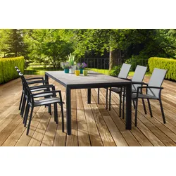 Loungegarnitur 7-tlg Velia, Metall/Textil/Keramik