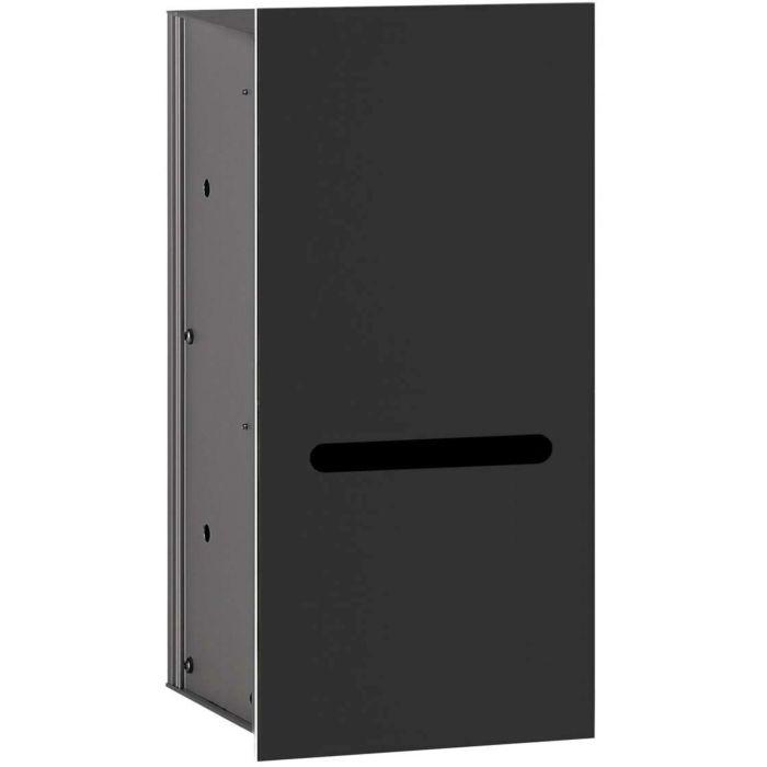 Emco Asis Modul 2.0 WC-Papier-Modul 972427522 schwarz, 170x346 mm, Anschlag links, Unterputz