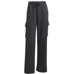 adidas Essentials Linear Fleece Cargo lange Hose Damen - black/wh