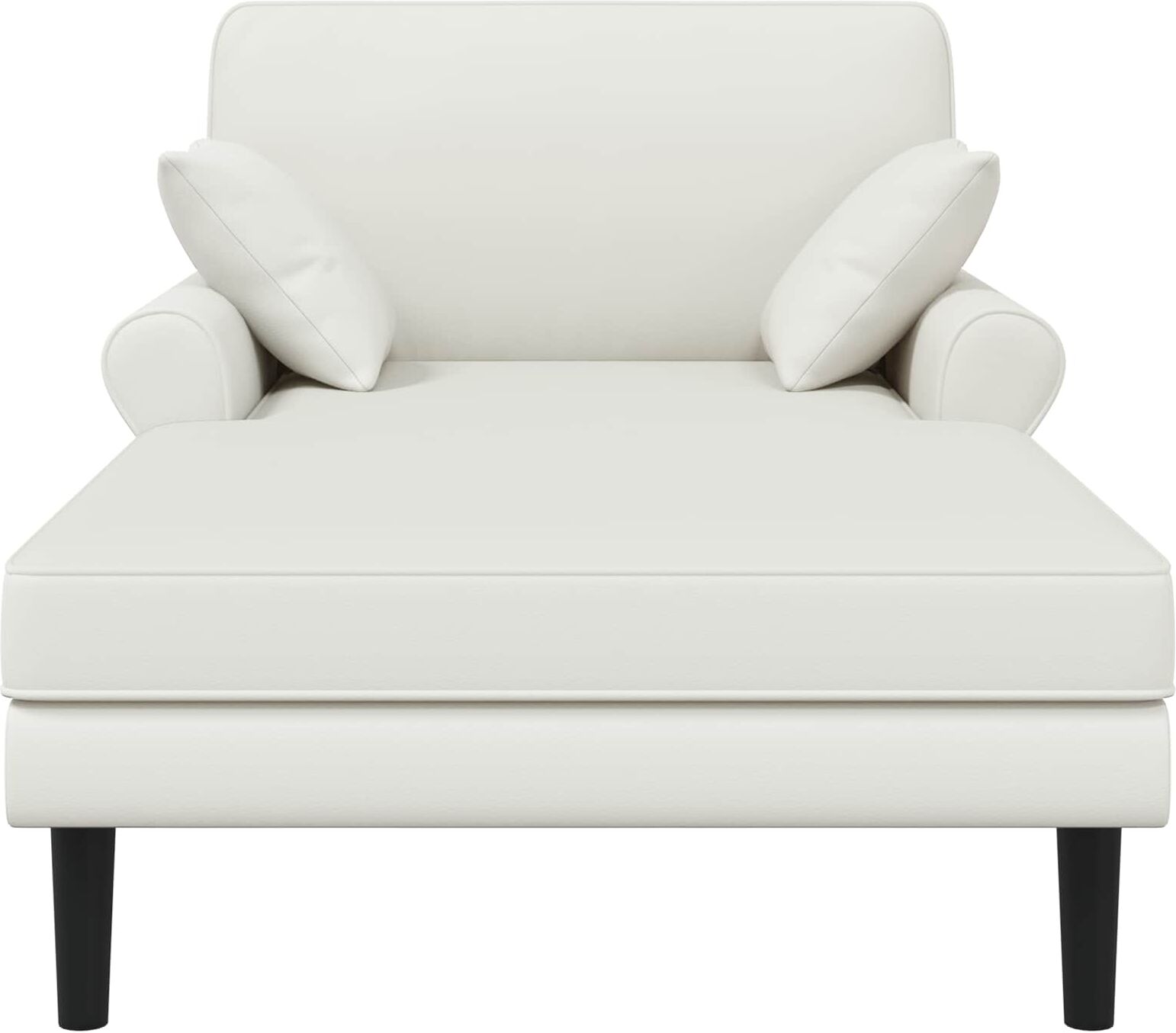 vidaXL Chaise longue Blanc Simili cuir