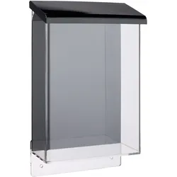 Flyerbox wetterfest mit Deckel, schwarz, robust A5, Acryl (PMMA)