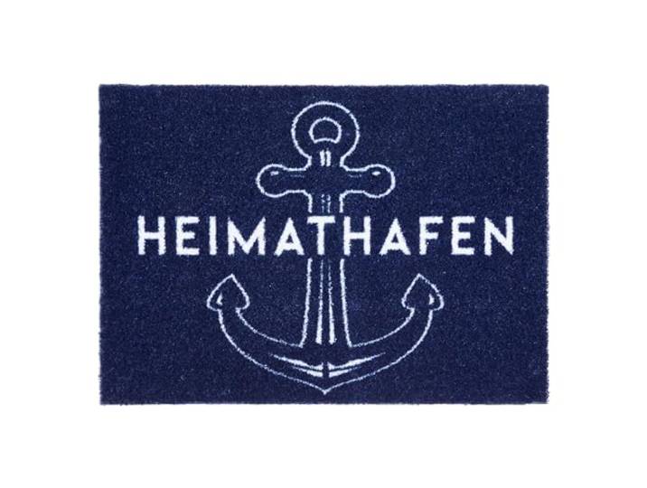 Hochwertige Brush Fussmatte Haustür - Heimathafen Anker 50x70cm rechteckig