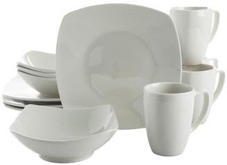Gibson Home Zen Buffet 12-Piece Dinnerware Set - White