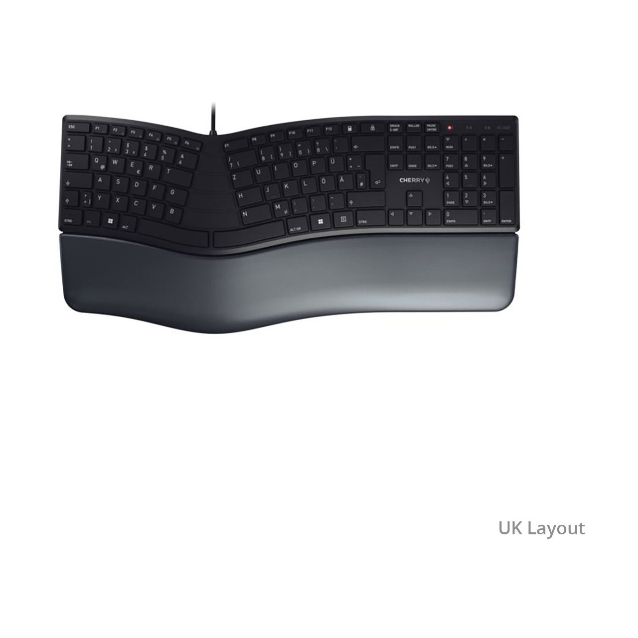 Cherry KC 4500 Ergo schwarz, USB, UK Layout (JK-4500GB-2)