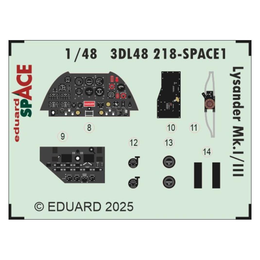 Eduard Lysander Mk.I/III SPACE AIRFIX (3DL48218)