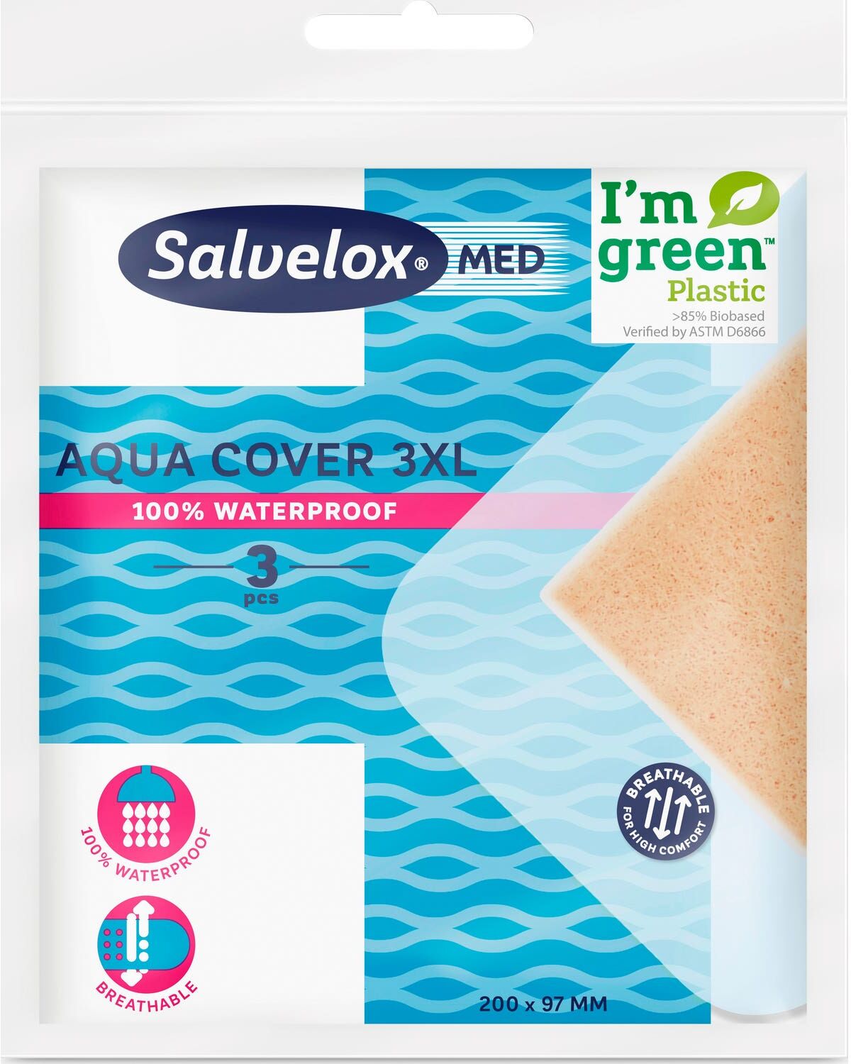 SALVELOX Med Aqua Cover Apósitos Adhesivos 3Xl 3 uds