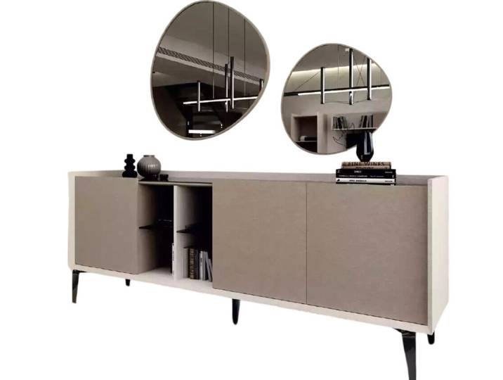 Xlmoebel Sideboard Luxuriöses graues Sideboard mit modernem Design und Stauraum (Sideboard, Sideboard), Hergestellt in Europa