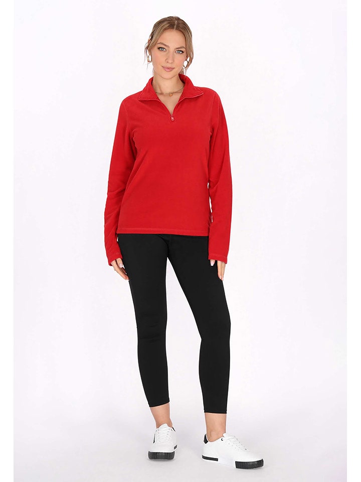 Schmuddelwedda Fleecepullover in Rot - XS