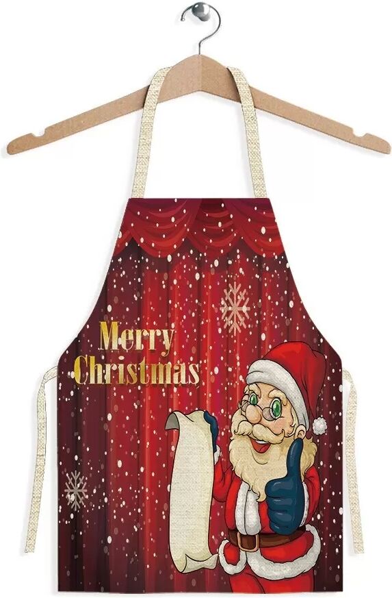 INF Festliche Weihnachtsschürze mit Aufdruck - Küchenschürze für die Feiertage