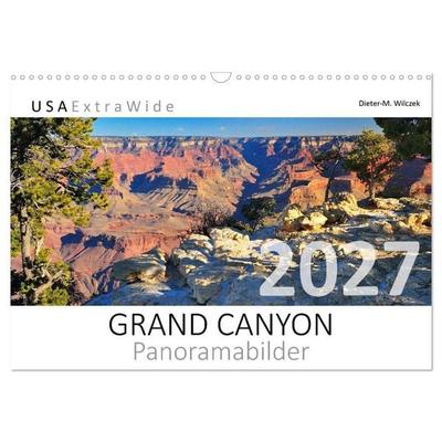 GRAND CANYON Panoramabilder (Wandkalender 2027 DIN A3 quer), CALVENDO Monatskalender