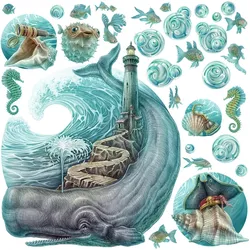 WANDAUFKLEBER 60x69cm - Leuchtturm