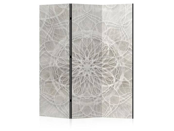 LUMASOUL Paravent Raumteiler Innen einseitig bedruckt 135x172 cm Mandala 3 teilig Dekorativ, Shoji-Stil, faltbar, freistehend, als Sichtschutz für Wohnräume Ornamen Muster abstrakt Faltwand Design