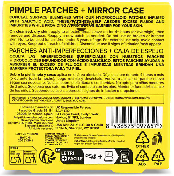 Biovene Patch Per Brufoli E Custodia Con Specchio 32 pezzi