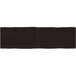 vidaXL Tischplatte 140x40x(2-4) cm Massivholz Behandelt Baumkante