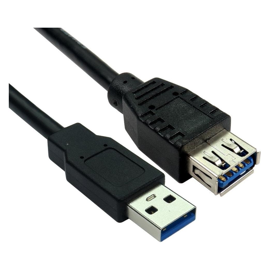 Cables Direct CDL 3m USB 3.0 A M-F Black (3 m, USB 3.2 Gen 1) (USB3-823)