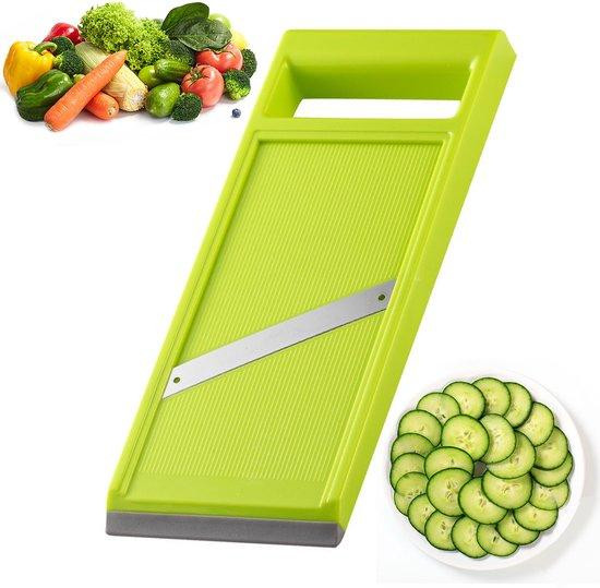 Benza Ibenzoa Handmatige groentesnijder met ergonomische antislip handgreep, roestvrij staal en ABS, zilver, 26,5 x 10,3 cm