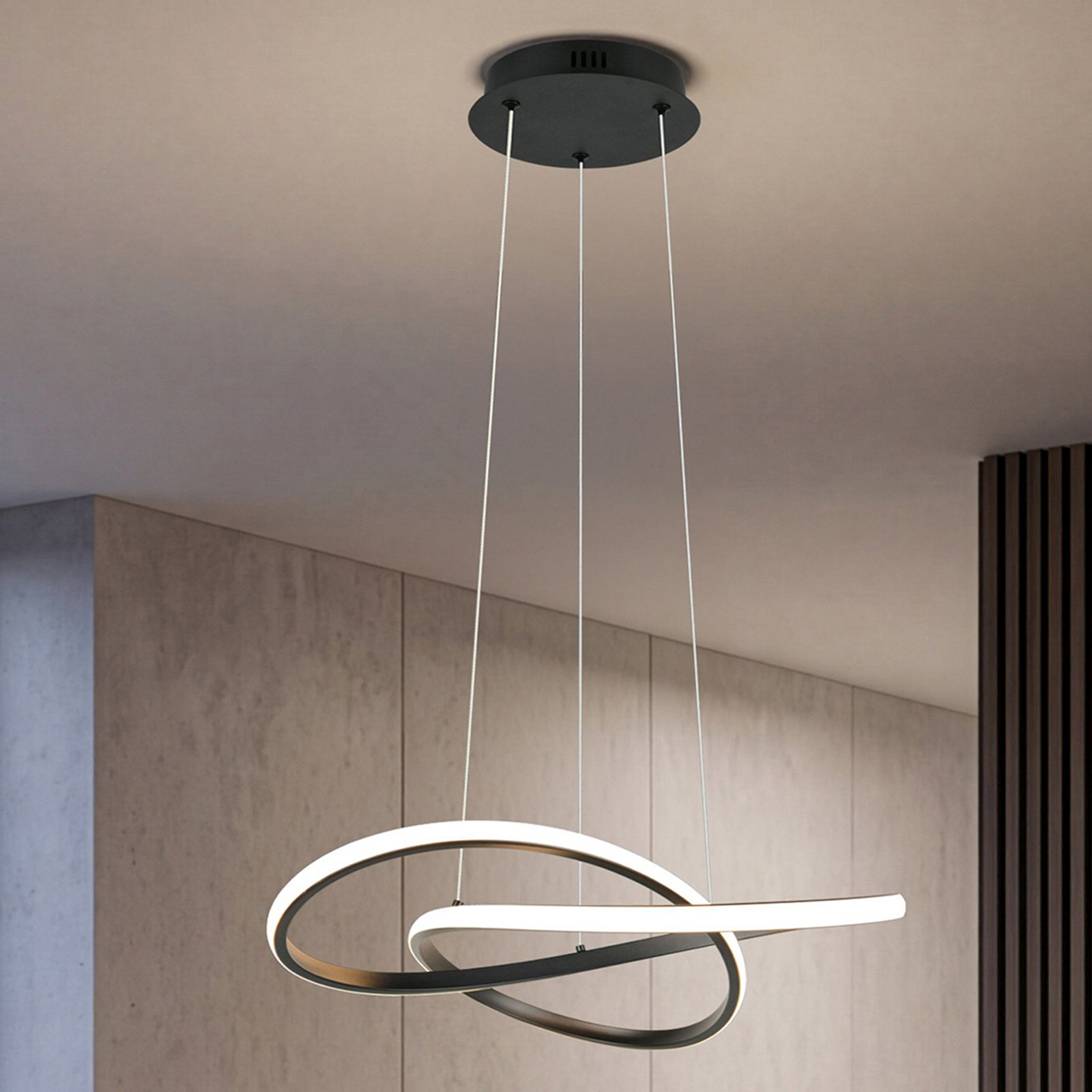 Trio Mansa Design Hanglamp Zwart Ø 50 cm