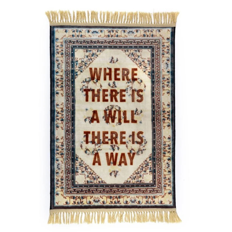 Seletti Burnt vloerkleed The Way - Rechthoekig - Polyester