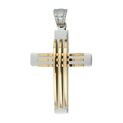 Kettenanhänger ADELIA´S "Anhänger – Kreuzanhänger aus Edelstahl", gold (silber), Schmuckanhänger, Herren, Edelstahl, Kettenanhänger, Ein kleines Geschenk mit großer Wirkung