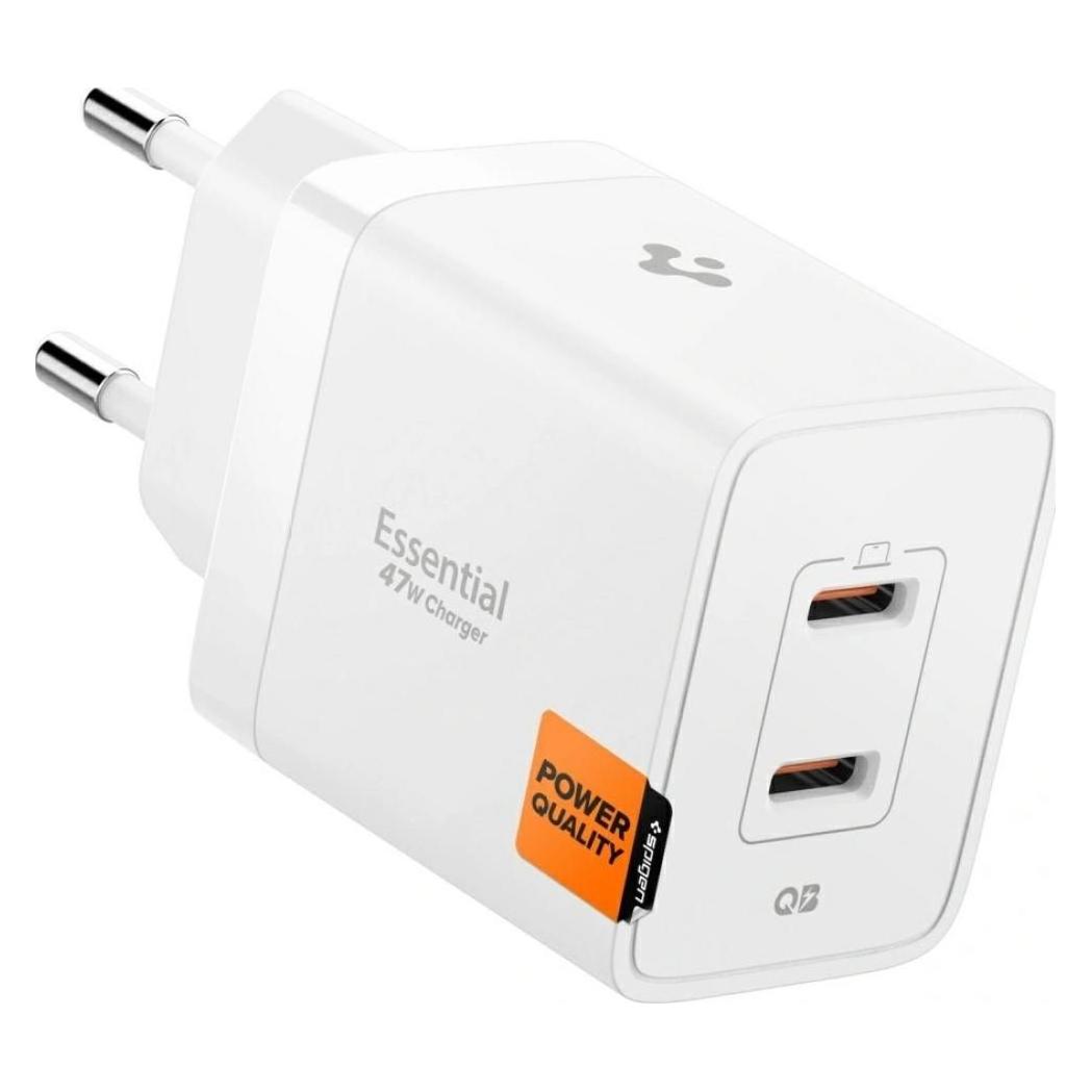 Spigen Essential 47W Wall Charger EE472EU - White (47 W, 2 Ports) (ACH08707)