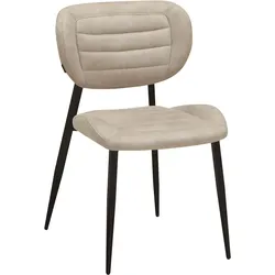 Esszimmerstuhl OMG DESIGN "Rikki", beige (sand, schwarz, sand), B:52cm H:84cm T:62cm, Stühle, Esszimmerstuhl, bequemer Polsterstuhl in modernen Farben