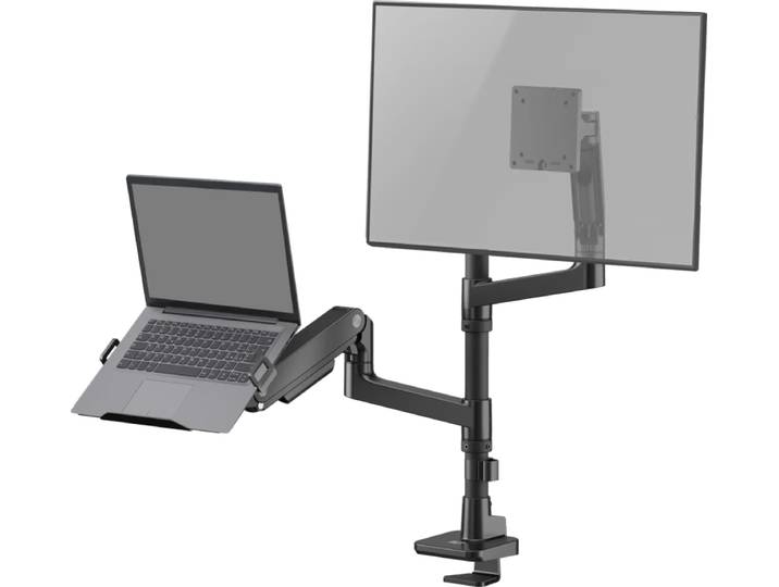 ACT AC8341 Monitorarm 49 inch met gasveer voor 1 monitor met laptophouder