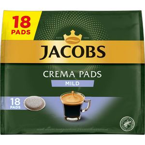 Jacobs Kaffeepads Crema Pads, Mild, leichte Röstung, Arabica & Robusta, 18 Pads, 18 Stück
