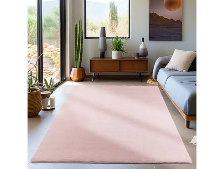 Carpetsale24 Tapis Lavable à Poils Courts 240x340 cm Rose Moderne