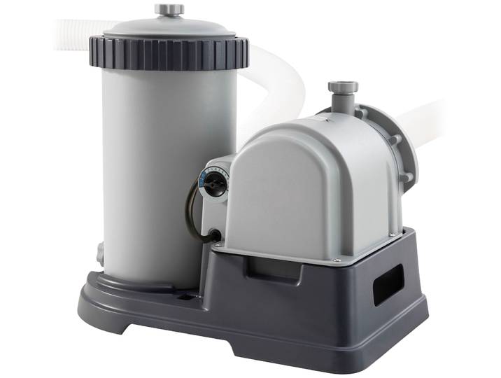 Kartuschen-Filterpumpe INTEX RCD Krystal Clear , grau, L:52,7cm, Kunststoff, Filteranlagen, Kartuschen-Filterpumpe, 9463 l/h