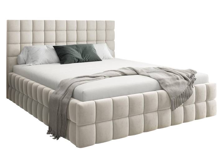 MIRJAN24 Polsterbett Ardea, Doppelbett mit Bettkasten für die Bettwäsche, Leistenlattenrost aus Laubholz (Farbe: Fresh 01, Größe: 180x200 cm)