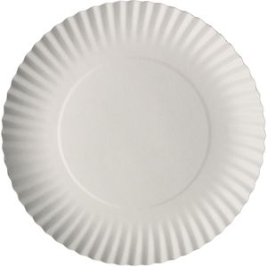 Quickpack Einwegteller 411655, Pappe, weiß, Ø 23cm, 100 Stück