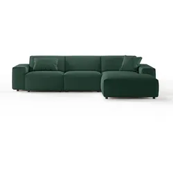 ECKSOFA RANI Smaragdgrün Cord
