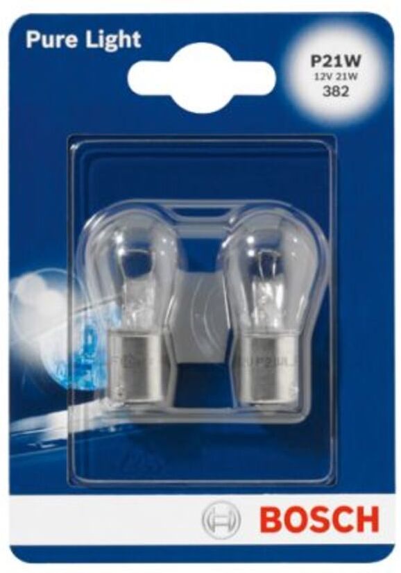 Glühlampe Sekundär BOSCH P21W Pure Light 12V/21W, 2 Stück
