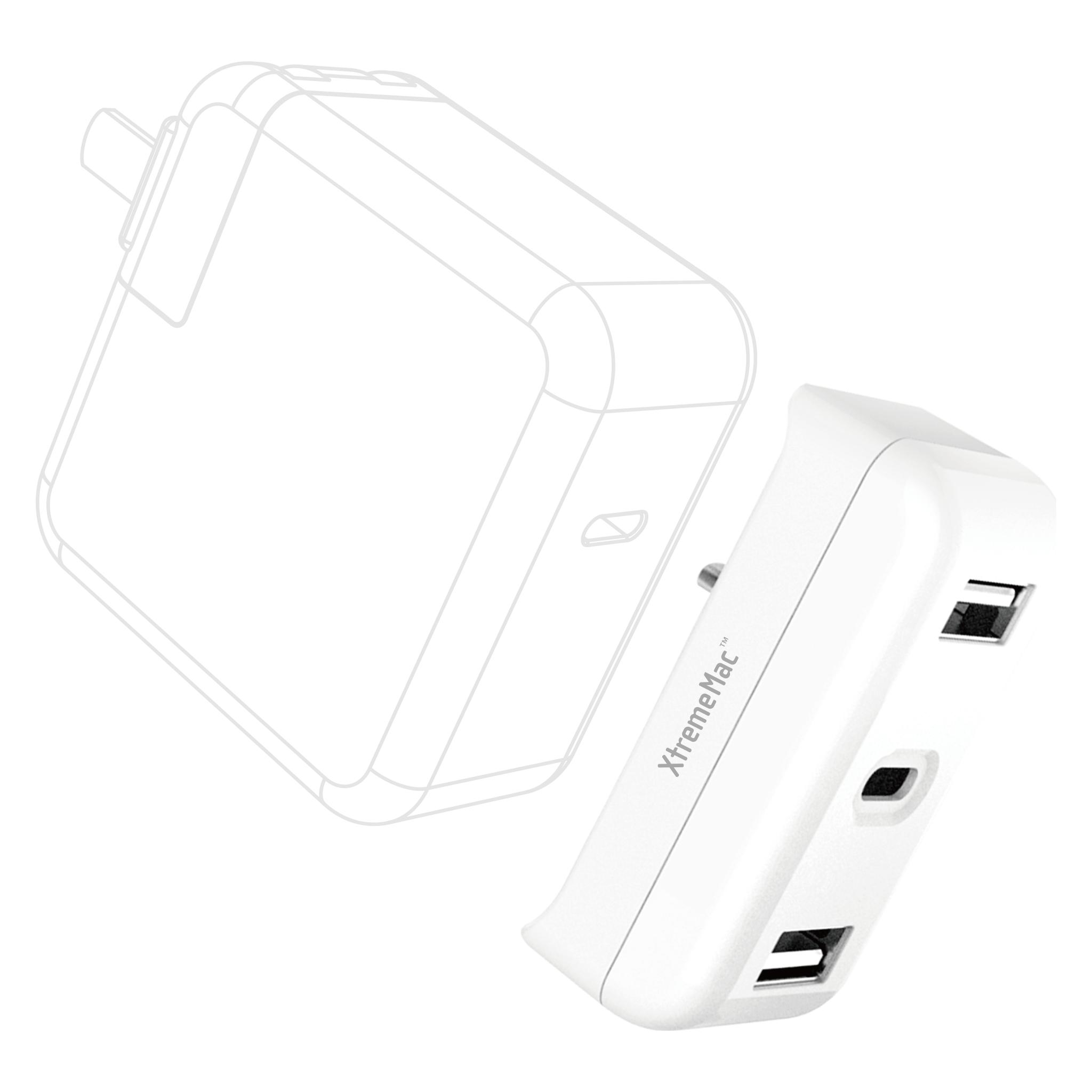 XtremeMac Type-C Adapter für Ladegerät (USB-C, 2 Ports) (XWH-MCA-03)