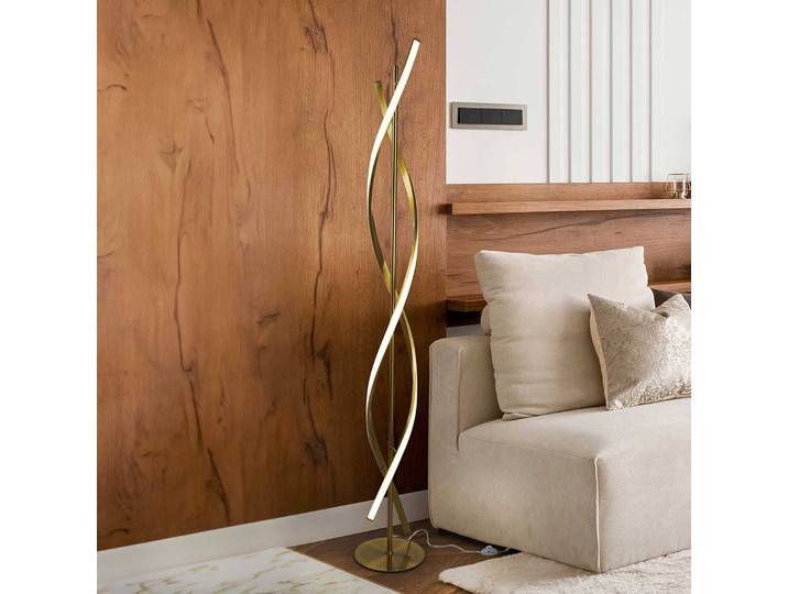 Schuller Valencia LED Stehlampe Dido, messing / gold, für Wohn- / Esszimmer, Metall, LED Stehlampe