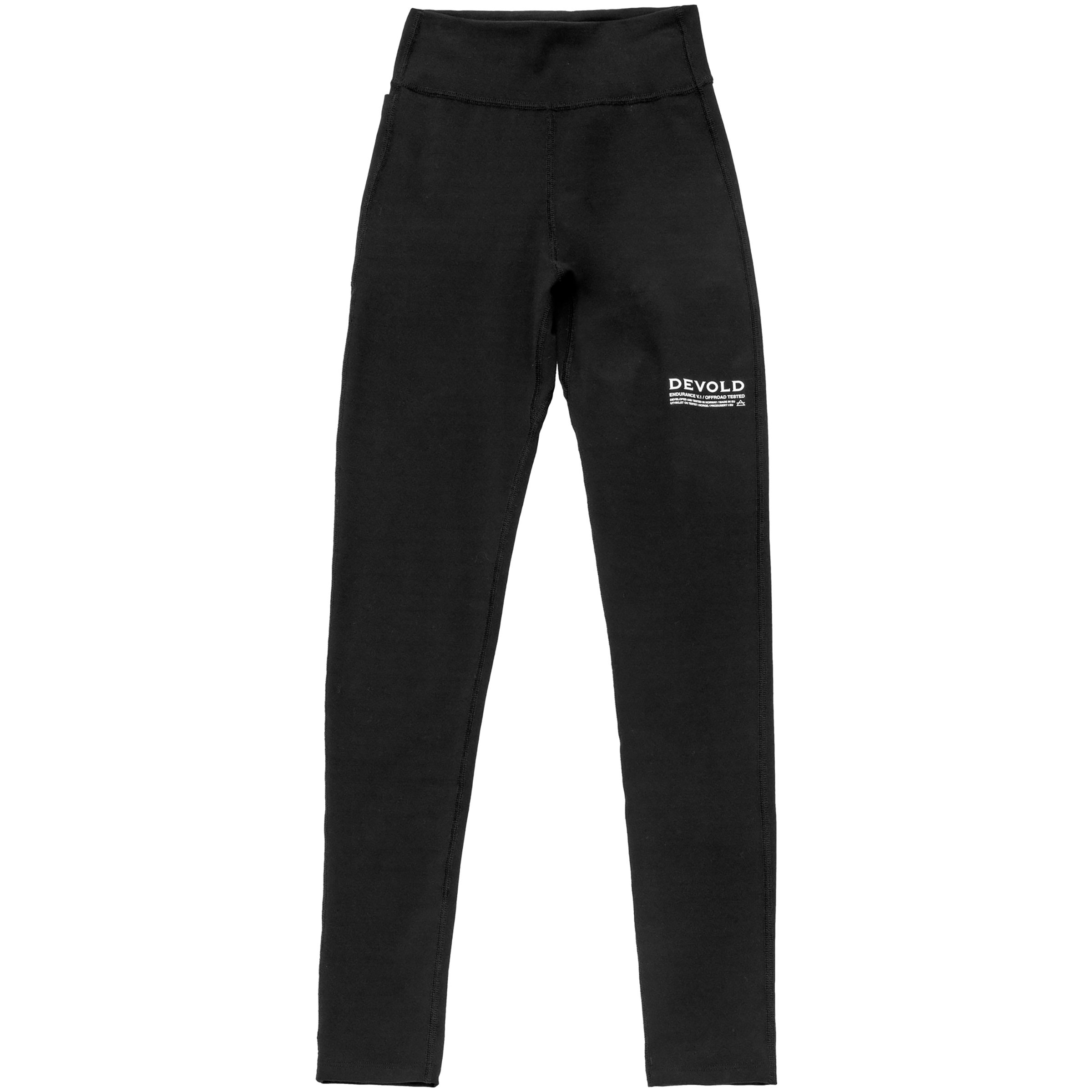 Devold Endurance Merino Tights Damen Laufhose schwarz Größe L Laufen | Langlauf Klassik | Langlauf Skating | Trailrunning Widerstandsfähig Merinowolle