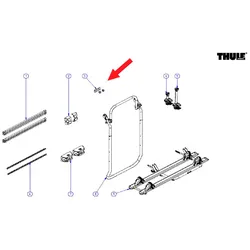 Thule Schrauben für Befestigungsschiene passend zu Elite Van XT Fahrradträger