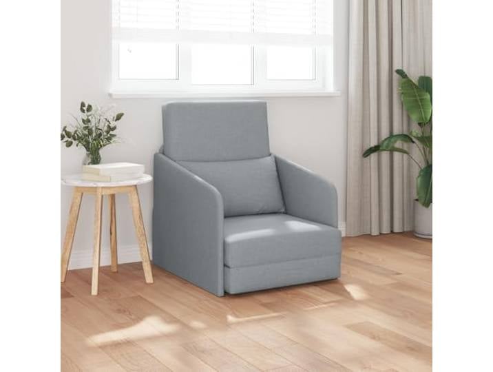 HEFZGDB Helles Graues Schlafsofa 2-in-1 65x80x83 cm Stoff Boden Sofa Bett Stuhl mit Abnehmbaren Bezügen für Gäste und Entspannung Kompaktes Wohnzimmer Möbel