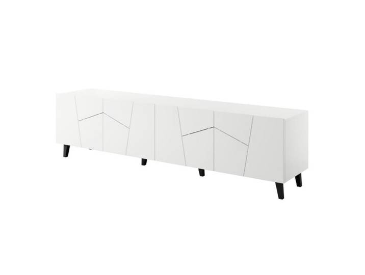 Meuble tv design blanc mat 200cm