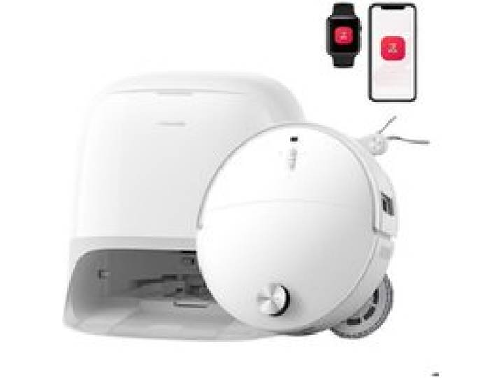 Roborock Qrevo Curv 2 Pro Aspirateur Robot 25000 Pa Nettoyage des Sols à l’Eau Tiède Évitement dobstacles et Navigation 7.98cm