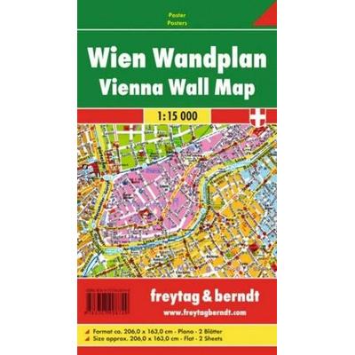 freytag & berndt Poster Wien Wandplan 1:15.000, Karte von , KOMPASS Freytag & Berndt, 978-3-7079-0874-9