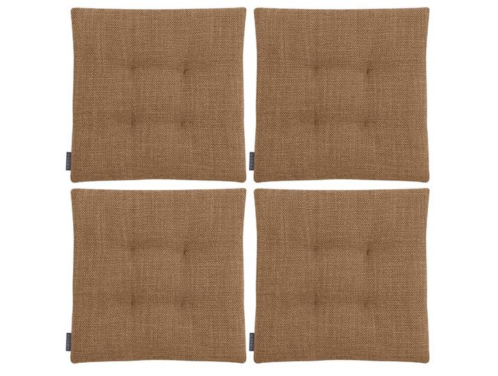 Galettes de chaises carrées caramel bi-matière-lot de 4 - 42x42cm