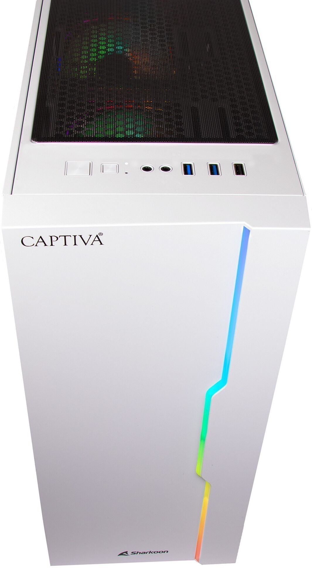 CAPTIVA Gaming-PC-Komplettsystem "Advanced Gaming R94-788 TFT Bundle", Energieeffizienz: F (A-G), weiß, Microsoft Windows 11 Home (64 Bit), 16 GB RAM 1.000 GB SSD, Computer_Komplettsysteme