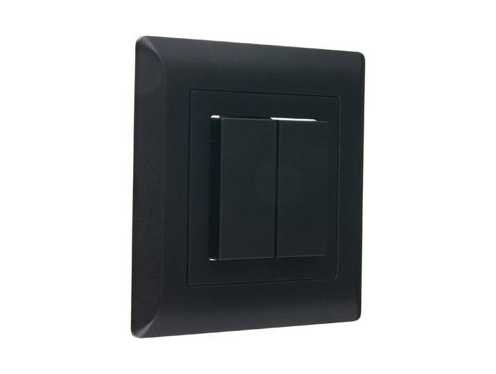 Hager Unterputz-Druckschalter Schwarz