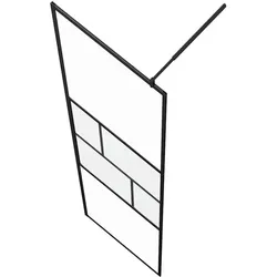 vidaXL, Duschkabine + Duschwand, King Half-frosted with grids (195 cm, 195 cm)