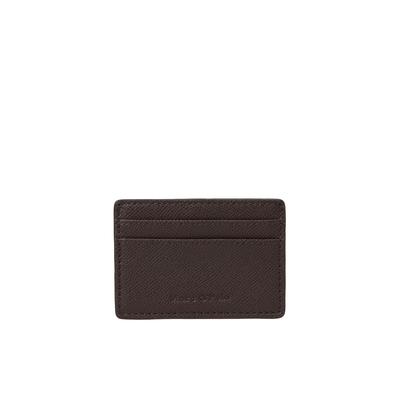 Kartenetui MARC O'POLO "aus einer Lederalternative aus recyceltem Polyester", Herren, braun (schwarz nickle), Polyester, unifarben, Kleinlederwaren