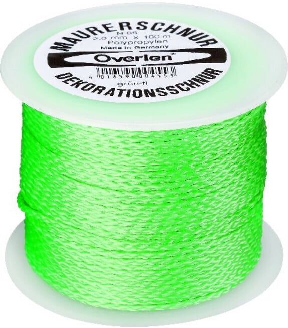 Overmann Cordeau de maçon PP fluorescent 1,3 mm 50 m vert (008501301800500XS)