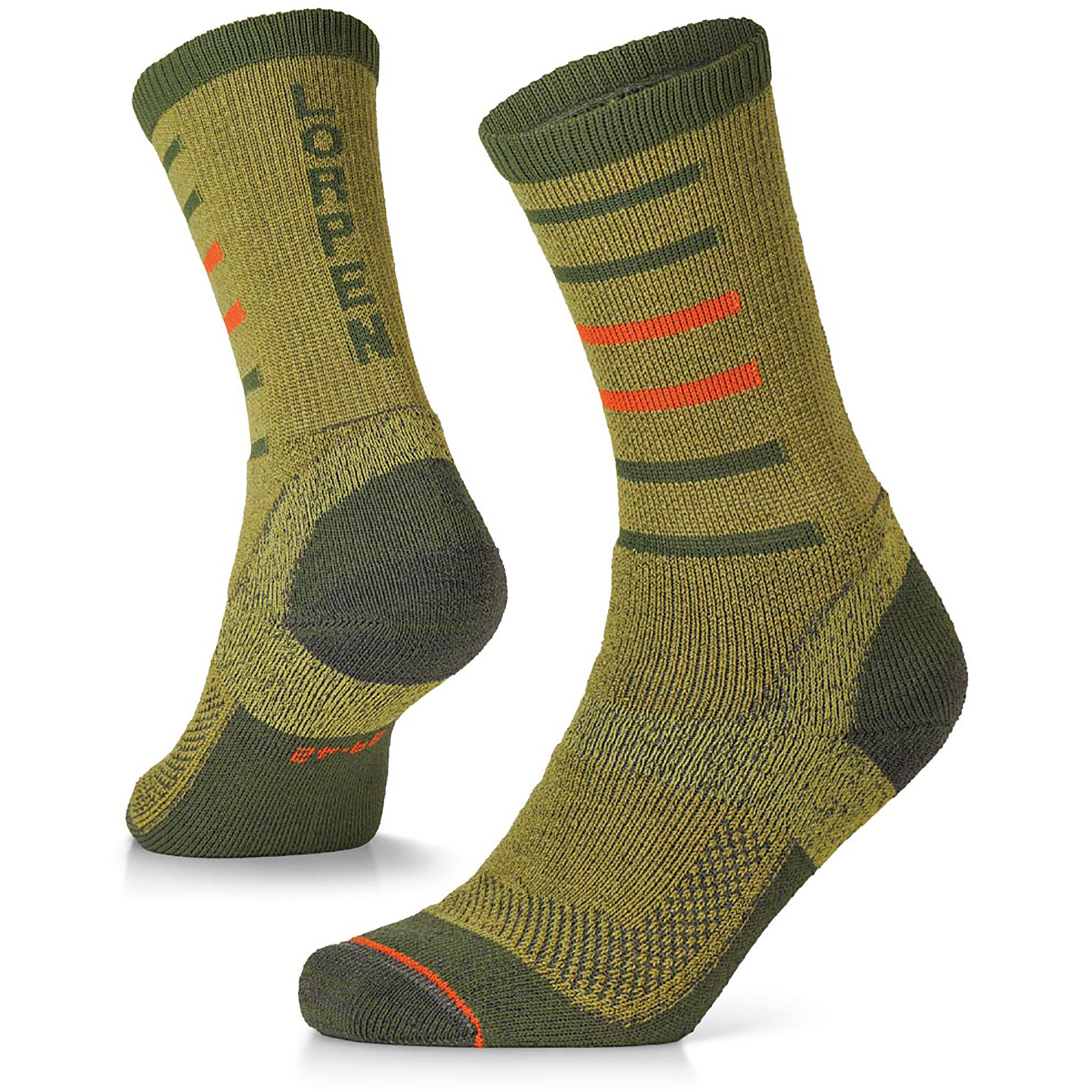 Lorpen Pro Trek Midweight Crew Wandersocken gruen Größe 39 Camping Widerstandsfähig Merinowolle | Primaloft