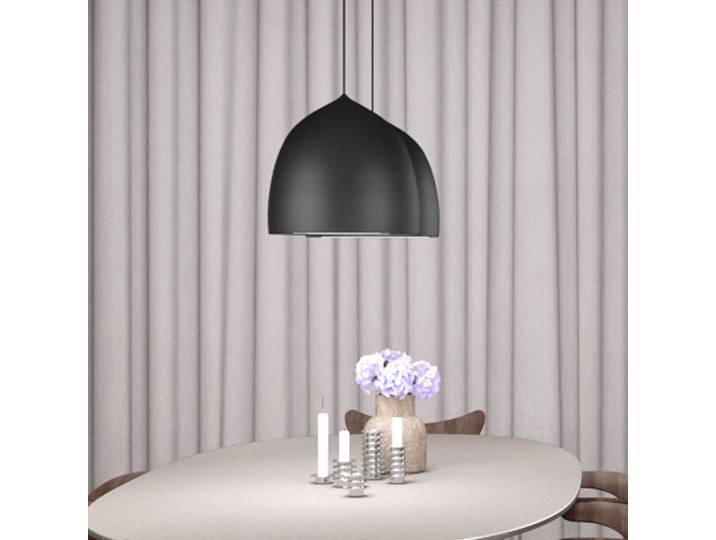 Suspence P2 Pendelleuchte Matt Schwarz - Fritz Hansen - Wohnzimmer - Design - Metall - Einflammig