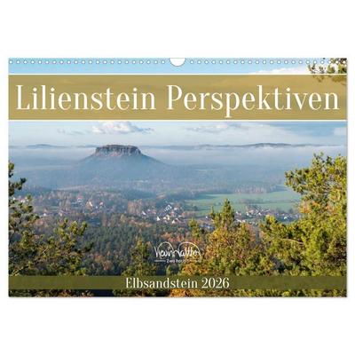 Lilienstein Perspektiven - Elbsandstein (Wandkalender 2026 DIN A3 quer), CALVENDO Monatskalender